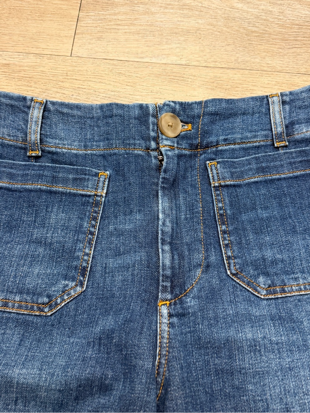 Maeve Blue Denim Colette Jeans Size 26 Flare Wide Leg - Picture 3 of 15